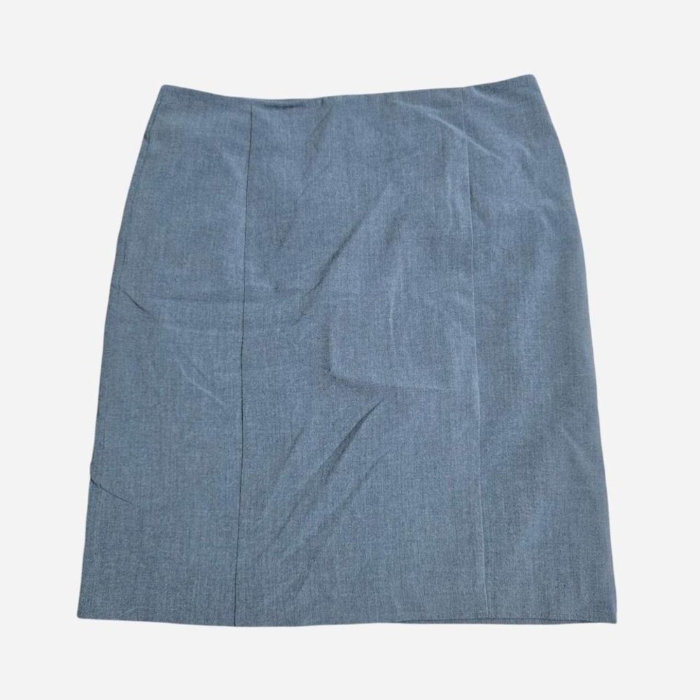 Fashion Bug Gray Pencil Skirt Womens Size 12‎ Knee Length Lined Back Slit Office